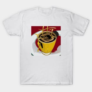 Coffee Roast Vintage Retro Art Vogue Pattern T-Shirt